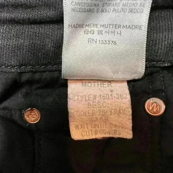 Mother Looker Zip Fray Wait Until Dark jeans Size 26 - Picture 13 of 13